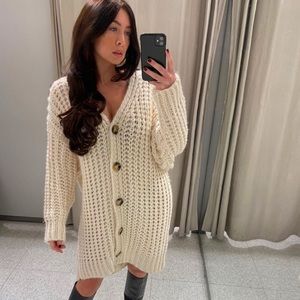 Zara Cream Knit Cardigan